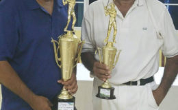 Father and Son! First and fourth place winners, Richard and Fazil Haniff pose with their trophies