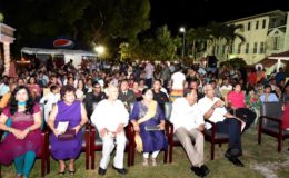 A section of the audience, including President David Granger (first, right), Prime Minister, Moses Nagamootoo, who was accompanied by his wife, Sita Nagamootoo; businessman,  Yesu Persaud, Minister of Social Cohesion, Amna Ally and another guest.