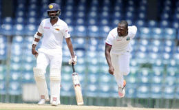 Speedster Keon Joseph … picked up two wickets during Sri Lanka A’s second innings. 