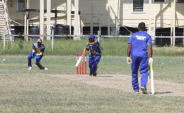Action in the match between Speedboat and Herstelling Rangers on day one.