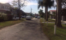 Heliconia Avenue, Eccles, East Bank Demerara, where the two men were arrested.