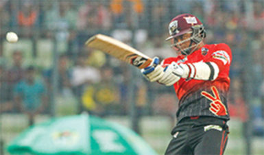 Samuels scored 23 from 18 balls in a losing effort for the defending champions. 