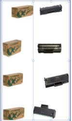Images of toner cartridges re-made by Suriname Cartridge Depot
