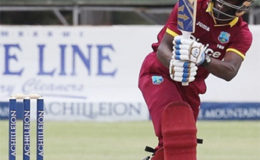 Left-hander Jonathan Carter plays through the on-side during his 54 against Sri Lanka in the Tri-Nations Series on Wednesday. (Photo courtesy WICB Media)
