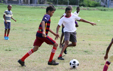 Members of the St. Agnes Primary School training arduously for their impending final’s encounter, as they strive to upset defending champion and neighbour St. Angela’s, in the 5th Annual Courts Pee Wee Championship   