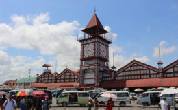 A frontal view of the Stabroek Market on a Friday afternoon