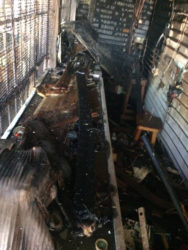  The burnt interior of I-Connect  