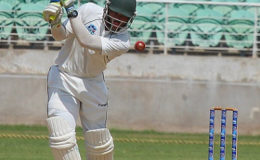 Opener John Campbell … missed out on his second half-century of the game with 49. (file photo)
