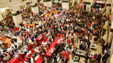  A crowd of shoppers on Black Friday in the US.