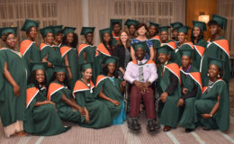 The 26 tutors pose for a group photo with two of the lecturers from the Clinical University of Miami School of Nursing and Health Studies. (GINA photo)