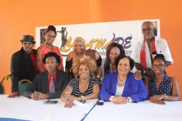 Seated from left are Launce Northe, Linda Northe, Desiree Edghill and Adaeze Lumumba. Standing from left, Oral Welshman, Simone Bazil, Donna Powell, Charmaine Blackman and Shaft.