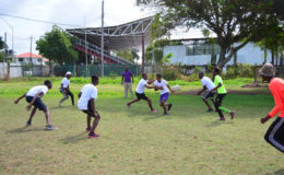 Action during yesterday’s Rugby Festival at the National Park. 