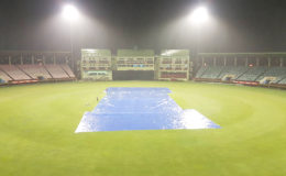 Rain had the final say in the West Indies Cricket Board fourth round encounter between the Guyana Jaguars and the Barbados Pride with the match ending in a draw yesterday. (Orlando Charles photo)