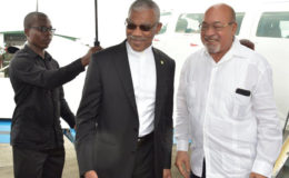 Neighbours meet: President David Granger and Suriname President Desi Bouterse