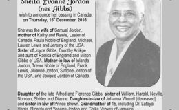 Sheila Jordon nee Gibbs