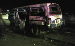 The wrecked BNN 9977 route 44 bus that was involved in the accident.
