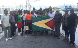 CARIBBEAN CHAMPS! The Guyana boxing team which recently won the Caribbean Development Boxing Tournament in Barbados.