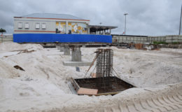 CJIA works: Ongoing works for the new Departure Lounge at the Cheddi Jagan International Airport, Timehri. (GINA photo)