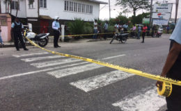 The crime scene along the McDoom Public Road was cordoned off, disrupting traffic as a result.