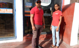 Barber Perez Cush and EPIC Guyana’s programme  coordinator Surujdai Mukhram.