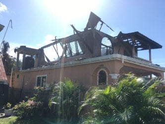 The remains of Roopnarine Sookraj’s house. 