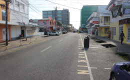 A glimpse of an otherwise usually “jam packed” Robb Street showed a significant reduction of parked vehicles yesterday. 