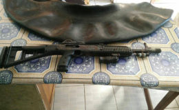 The weapon found in the House yesterday. (Guyana Police Force photo)
