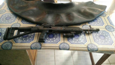 The weapon found in the House yesterday. (Guyana Police Force photo)
