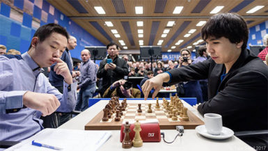 US chess grandmaster Wesley So (right) and his teenage Chinese counterpart Wei Yi, played to a draw at the recent Masters Tata Steel chess competition. So created quite a stir in the competition finishing ahead of Norway’s world champion Magnus Carlsen. The American was awarded the 2016 Chess Player of the Year award, and seems to be emphasizing his winning ways. At the Tata Steel, for 13 games at the most elite level, So did not lose once. (Photo by Alina l’Ami/Chessbase)