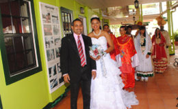 Some of the wedding ensembles on display earlier this week at the launch of the Roraima Airways Seventh Wedding Expo.
