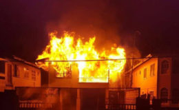 The house belonging to DJ Magnum on fire
