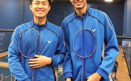 Narayan Ramdhani and his doubles partner Zach Lu-Ming Fan