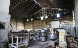 A section of Benjamin’s Homemade Bakery showing the equipment damaged in the fire 