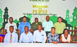From left sitting, Dennis Wilson, treasurer, Neil Barry, first vice-president, Roger Harper, president, Azad Ibrahim, second vice-president and Deborah McNichol, secretary.
From left, standing, Colin Alfred; public relations officer, Imran Alli, assistant treasurer, Paul Castello, assistant secretary, Shawn Massiah, chairman of the competitions committee and Graham Alli, marketing manager.