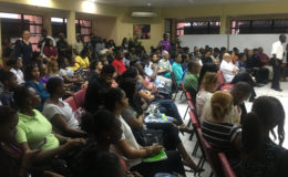 Part of the gathering at the Education Lecture Theatre on the University of Guyana’s Turkeyen Campus on Thursday evening