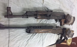 The two rifles that were found yesterday.
