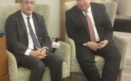 Director General of the Mexican Institute of Petroleum Dr Ernesto Rios and Mexican Ambassador to Guyana Ivan Sierra