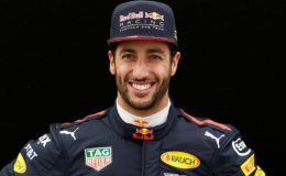  Red Bull racing driver Daniel Ricciardo of Australia poses during the driver portrait session at the first race of the year (REUTERS/Brandon Malone)