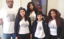 Inshan Ali’s family wore T-shirts with his likeness at the March 23, 2017, sentencing of the driver who killed him in a hit-and-run in 2016 in Rotterdam. (Paul Nelson/Times Union)