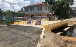 The newly built bridge at Sussex and Barr streets, Albouystown. 