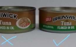 The tuna on the left which was rejected. (GA-FDD photo)