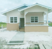 A model of a single flat home that was constructed by a private contractor at Perseverance, East Bank Demerara