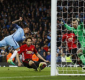 Manchester City's Gabriel Jesus scores but it is later disallowed for offside (Reuters / Jason Cairnduff )