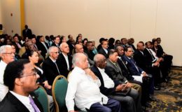 Guyana's Heads of Missions and government officials at the opening ceremony of the conference at the Pegasus Hotel (Ministry of the Presidency photo)
