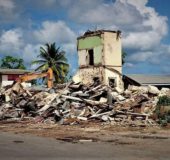 The rubble of the old warden's office in Sangre Grande, demolished on Saturday. Source: Citizens for Conservation Facebook