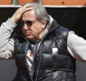 Ilie Nastase reacts while watching the FedCup Group II play-off match between Romania and Great Britain, in Romania in April (Inquam Photos/George Calin/via REUTERS) 