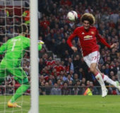 Manchester United’s Marouane Fellaini scores against Celta Vigo (Reuters / Jason Cairnduff)
