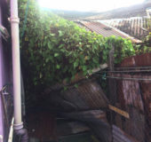 A section of the house which collapsed against Laurine Jardine’s property. 