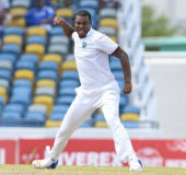 Fast bowler Shannon Gabriel … led the West Indies attack admirably.