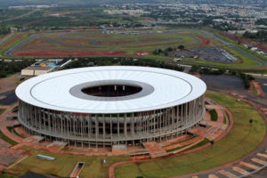 An aerial view of the Mane Garrincha National Stadium in Brasilia, Brazil, January 20, 2014. (REUTERS/Ueslei Marcelino/File photo)
